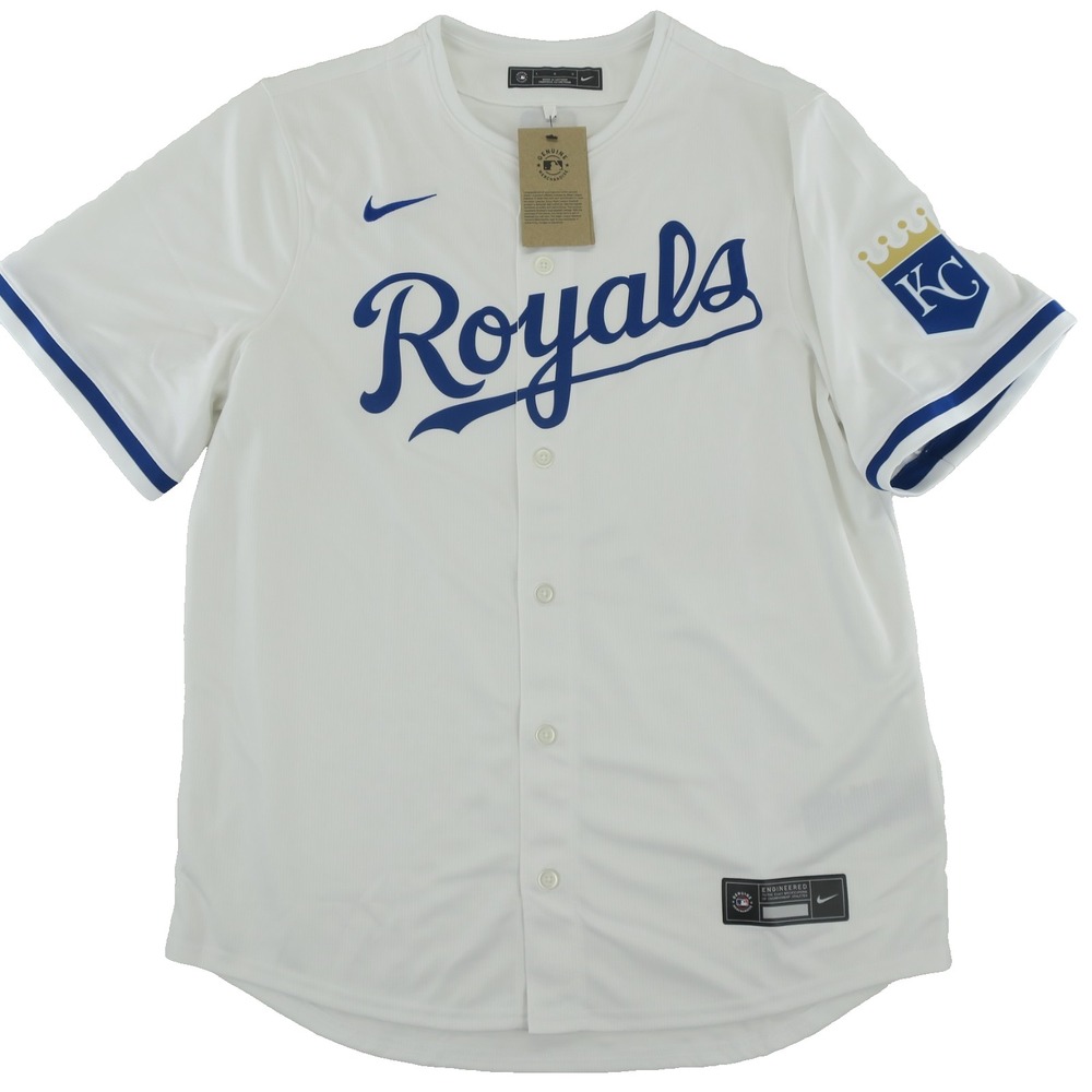 Kansas City Royals Nike Jersey Size Large White‎ Geniune MLB Merchandise $155